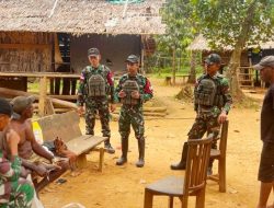 Satgas Pamtas RI-PNG 403/Wirasada Pratista Gelar Aksi Sosial di Kampung Bustop Papua Selatan