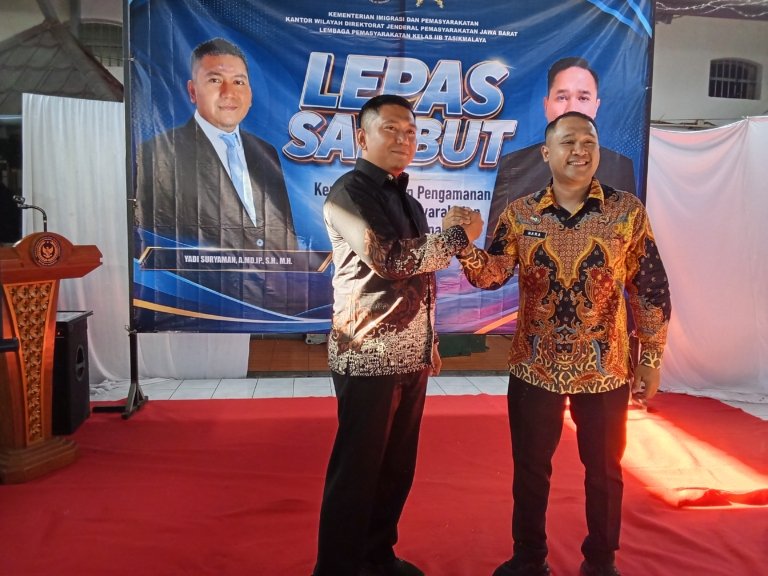 Pisah Sambut Kepala Pengamanan Lapas Tasikmalaya, Dicky Candra Tekankan Pentingnya Komunikasi dan Kreativitas