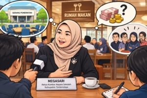 Rapat Kombel Kepala Sekolah di Rumah Makan Disorot, Megasari : Tempat Lain Sedang Dipakai